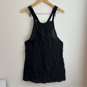Brandy Melville Black Linen Overall Dress